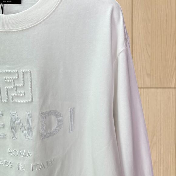 Men's Fendi Classic Long Sleeve White - Picture 3 of 4